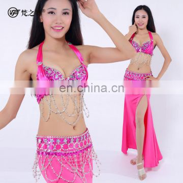New sequins beading tassel elegant belly dance costumes outfit