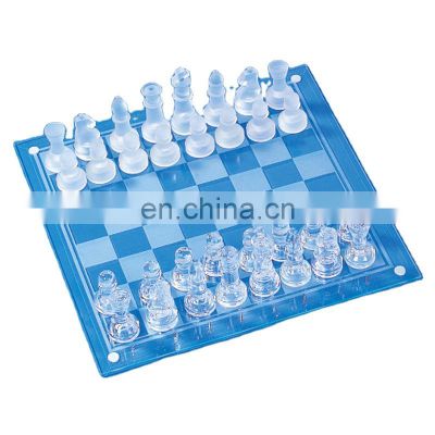 Extremely Beautiful 25 * 25cm Frosted Glass Chess Adult Game Entertainment Glass Crystal Chess  set