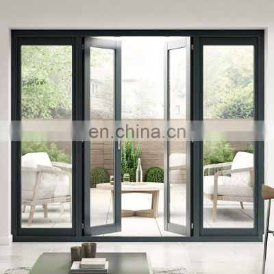 european standard double panels swing style exterior glass aluminum french door