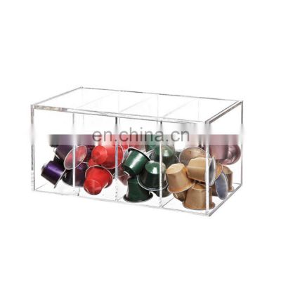 Desktop coffee capsule box acrylic sugar packet Transparent box