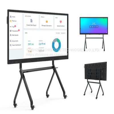 Android 11 4K IFP 40Points 75Inch Interactive Touch Display All-in-one Interactive flat panel for School and Office