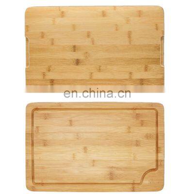 Customized 100% Organic Eco-friendly Blank Natural Bamboo 3-piece Kitchen Cutting Board Set For Large