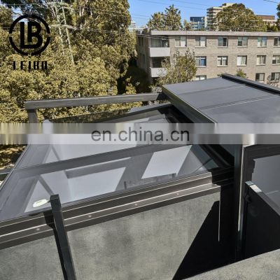China Best openable auto fixed sliding motorized retractable round glass roof skylight