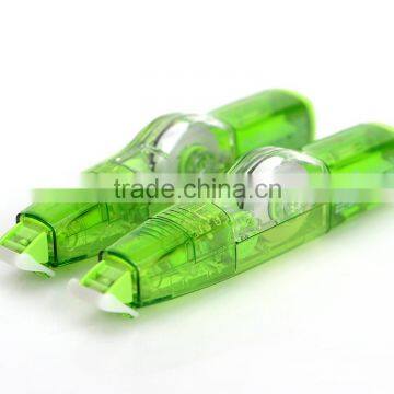 Individually wrapped green correction tape size 4.2*6m material plastic safety and friendly environment suitable office&school