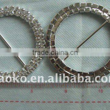 HLWJ-090611-1 SILVER COLOR ROUND SHAPE new fashion Rhinestone buckle