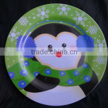 Christmas holiday dinnerware 11 inch melamine round plates
