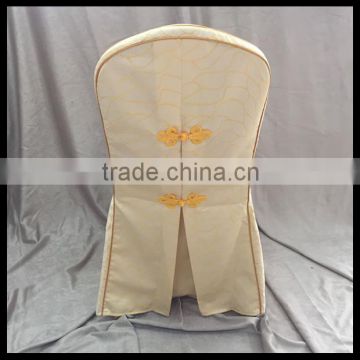 Hot sale wedding 100% polyester ivory chair cover