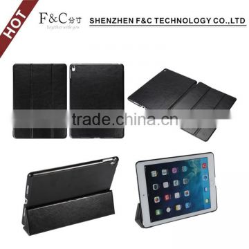 Shenzhen manufacturer back stand pu leather smart cover for ipad pro 9.7 case