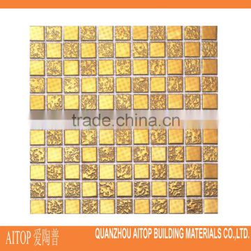 wholesale golden glass tiles mosaic