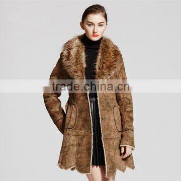 2016 Hot sale New fashion fake Suede fur coat