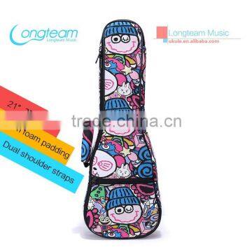 wholesale ukulele bags with 10mm foam for 21/23/26inch hawaii guitar