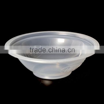630ml white PP material bowl shape plastic food container for sealing film