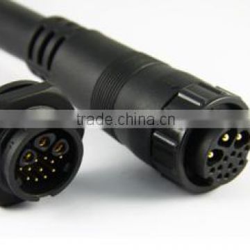 Customized Black waterproof cable gland 2pin/3pin/4pin/5pin/6pin/7pin/8pin/9pin/10pin