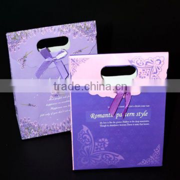 2016 purple handmade secret paper bag a4 size for wedding