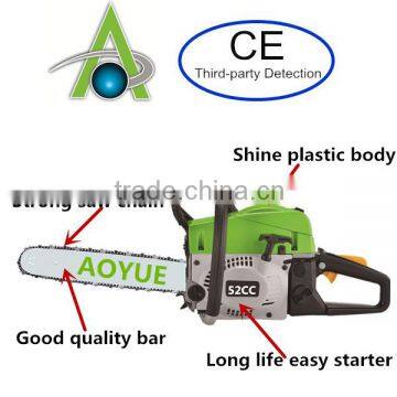 HOT SELL 52CC GASOLINE CHAIN SAW,TT5200,Strong easy starter
