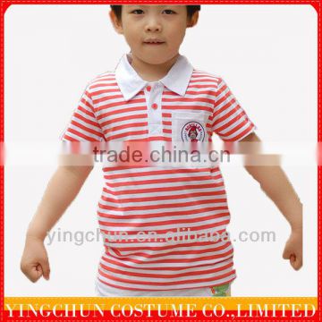 wholesale kids striped polo t shirt for 6-12 years old