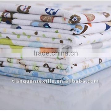 cotton flannel fabric factory plain color dyed and printed pattern