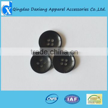 4-Holes Fashion Black Horn Buttons