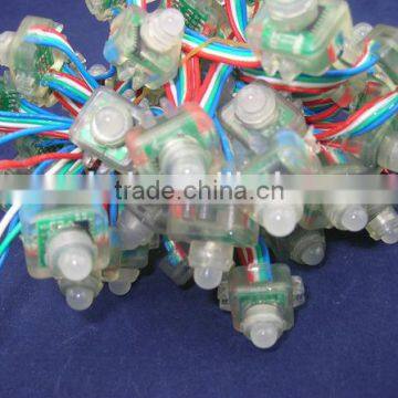 12mm WS2801 pixel rgb module led light,DC5V input,waterproof IP68;50pcs a string,Square Shape