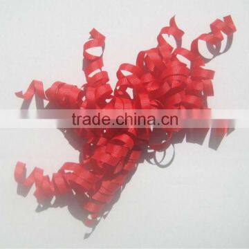HOT SALE ! Red Polyester Satin Woven Ribbon Self-adhesive Curly Bow, Fabric Ribbon Gift Bow, Woven Ribbon Christmas Bow
