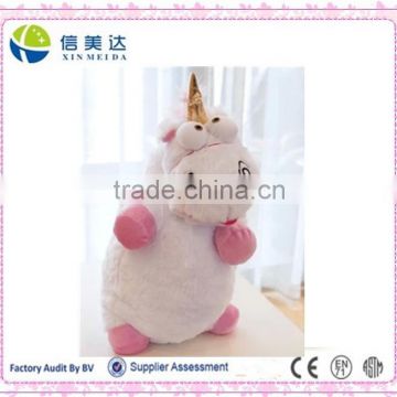 Hot sale cheap soft stuffed toy cute plush unicorn backpack with big eyes looked cool