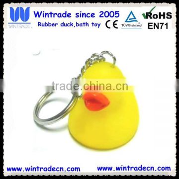 PVC yellow duck keychain