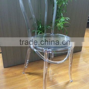 Stackable Resin thonet chair, acrylic bentwood chair for dining