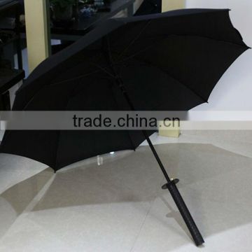 Strong windproof golf umbrella with katana handle