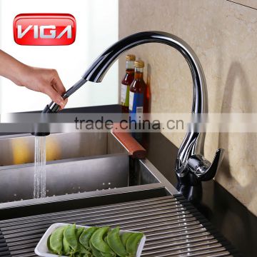 Factory supplier Pull out kitchen mixer Brass sink faucet