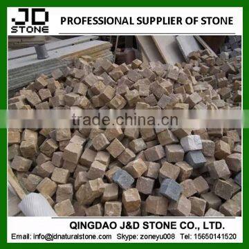 natural split cube stone/ yellow sandstone cubed