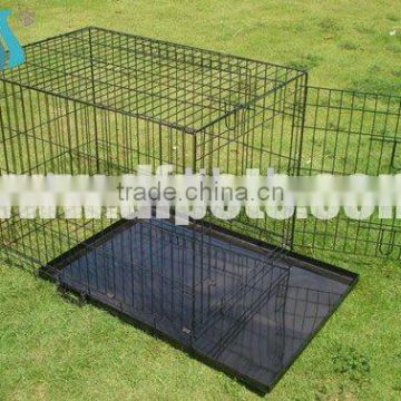 Collapsible Metal Pet Animal Cages With Plastic Tray DFW006