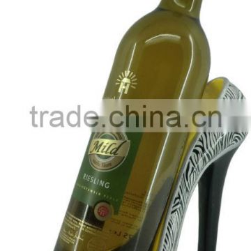 2014 new zibra wine display high-heel shoe wine stand wine bottle holder