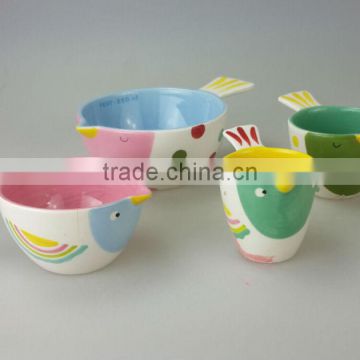 BT5 CERAMICS wholesale bird shape Ceramic measuring cups