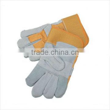 China OEM CE ningbo safety gloves,cow split leather work glove,leather welding gloves