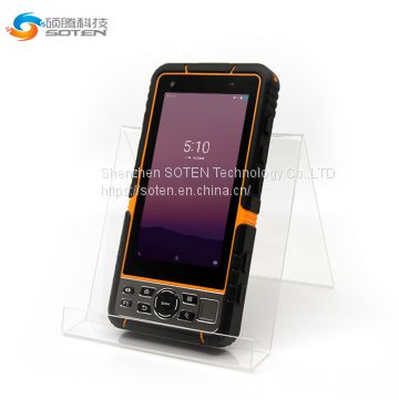 Barcode 2D Reader/Andriod NFC Tablet with Fingerprint Scanner Long Range UHF RFID Rugged Dete Collection Terminal