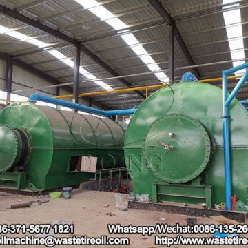 Two sets of 10T/day tyre recycling pyrolysis plant installed in Anhui, China