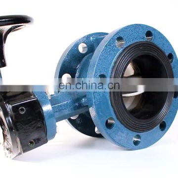 DN450 450mm cast iron body ductile iron disc  Double Flange Butterfly Valve With 3.4m Extended Spindle