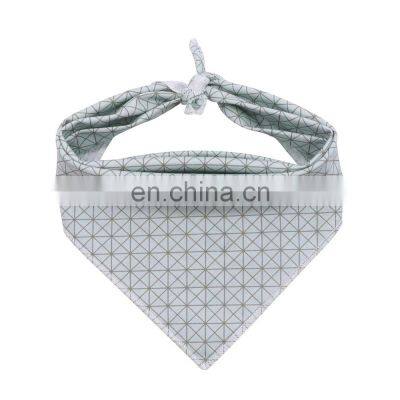 wholesale high quality soft personalized adjustable 100%cotton triangle scarf bandana for dogs cotton