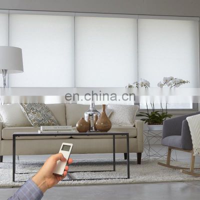 Automatic Blind Remote Smart Motorized Electric Solar Panels Shade Wifi Control Motorized Rolling Windows Blinds