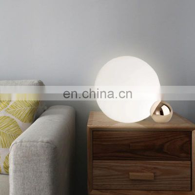 Modern Glass Ball Table Lamps for Home Decoration Bedroom Bedside Indoor LED Desk Light