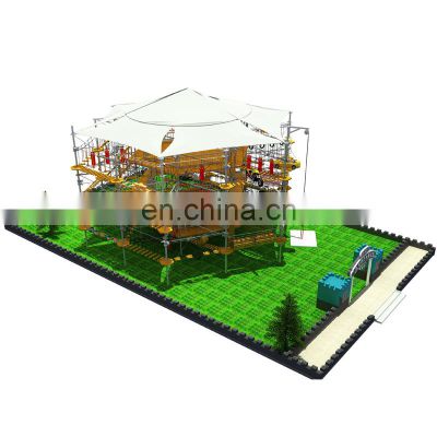 KIRA created Challenging tower High rope course crystal tower diamond tower outdoor activities equipment