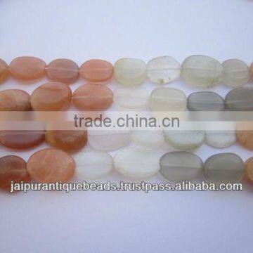 moonstone oval beads