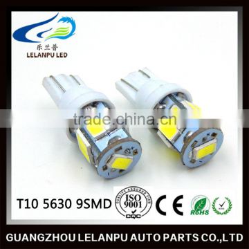 New Product Auto Bulb 12V T10 5630 9SMD car led parts accessories decoration lights