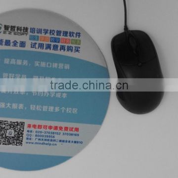Wholesale circular cheap fabric advert mouse pad