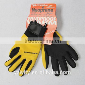 neoprene yellow diving gloves