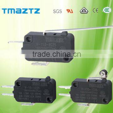 micro switch with lever(lxw-16-2-3) / micro switch t105 / 16A micro switch with CE TUV certification