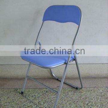 Living room iron leisure chair/folding chair with PVC cushion seat and back