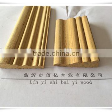 linyi baiyi wood supply exterior wood moulding ornamental wood moulding