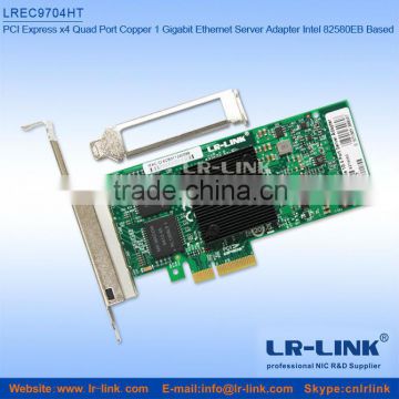 Hot Sale Intel 82580 Chipset Gigabit PCIe x4 RJ45 4 Port Network Card like E1G44HT