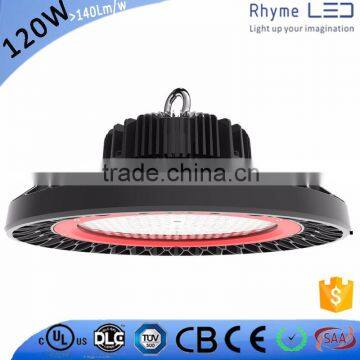 round design 120w cob led industrial high bay lighting with sensor